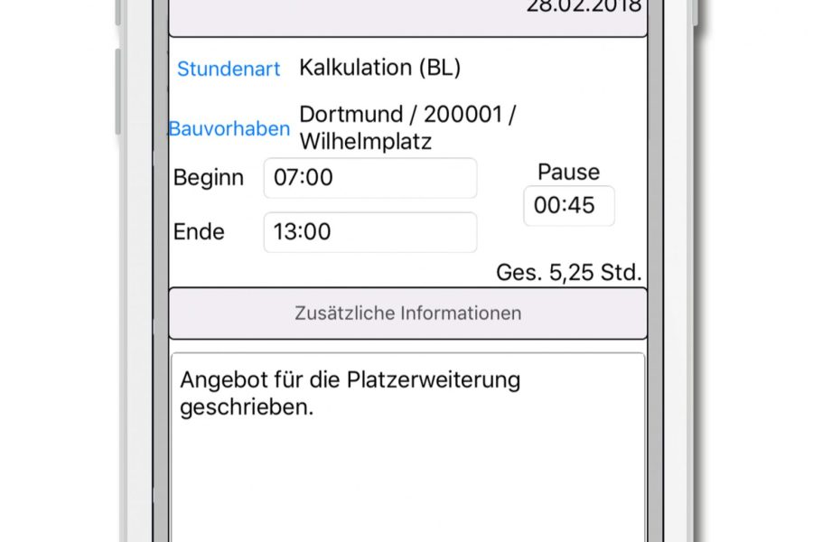 4.4. Zeiterfassung Bauleiter